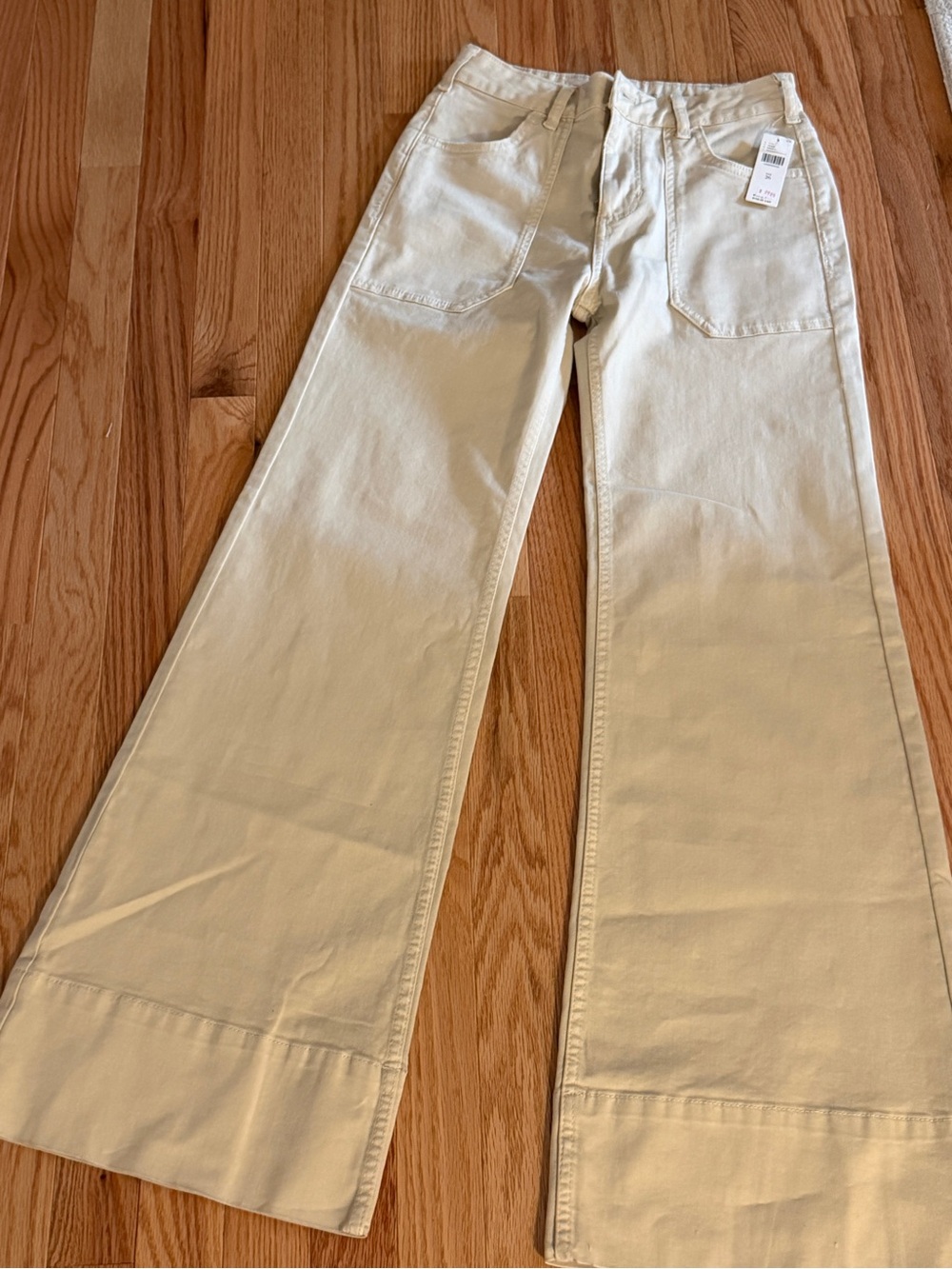 NWT! Pilcro Ryland Wide Leg Cream Pants
